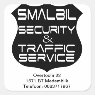 Smalbil Security & Traffic Service Square Sticker