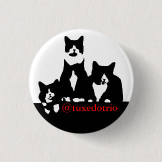 Small 1 1/4" TuxedoTrio Button