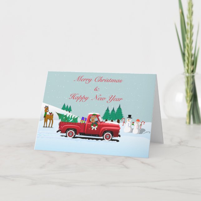 Small, 4" x 5.6" Folded Holiday Card (Front)
