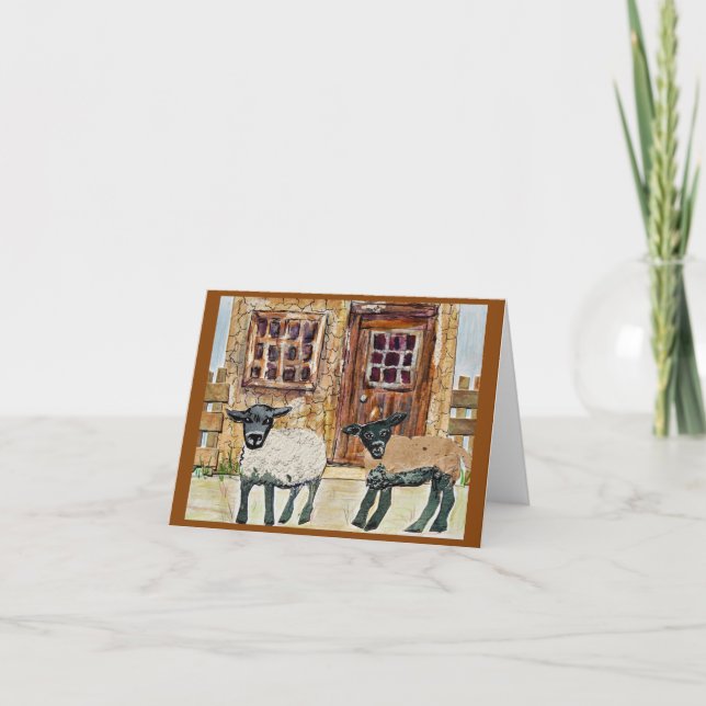 Small, 4" x 5.6" Folded Thank You Card (Front)