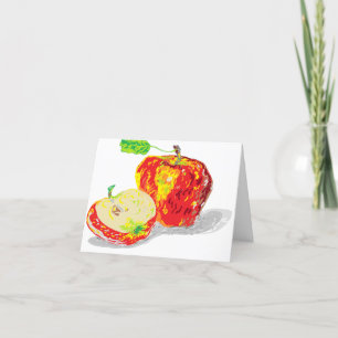 Small, 4" x 5.6"Note Card : Apples