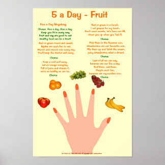 small 5 a day poster