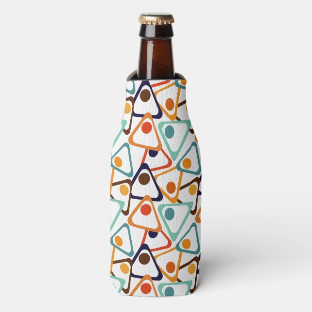 Small 70s Triangles  Bottle Cooler (Bottle Front)
