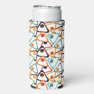 Small 70s Triangles  Seltzer Can Cooler
