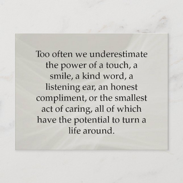 Small Acts of Caring Postcard (Front)