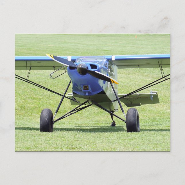 Small Aeroplane Parked On The Grass Postcard (Front)