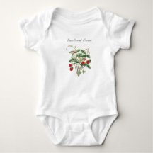 Small and Sweet Wild Strawberry Baby One-Piece