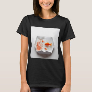 Small Aquarium in Origami Style T-Shirt
