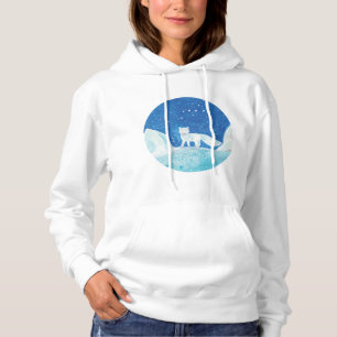 Small Arctic Fox (Vulpes lagopus) Illustration  Hoodie