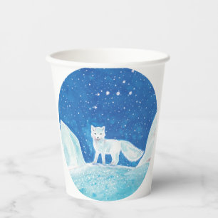 Small Arctic Fox (Vulpes lagopus) Illustration   Paper Cups