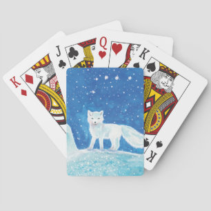 Small Arctic Fox (Vulpes lagopus) Illustration Playing Cards