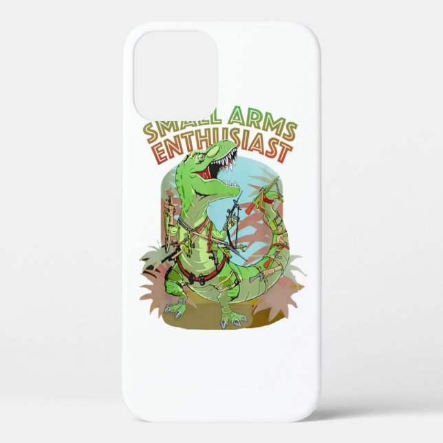 Small Arms Enthusiast Funny T-Rex Dinosaur Gun Case-Mate iPhone Case (Back)