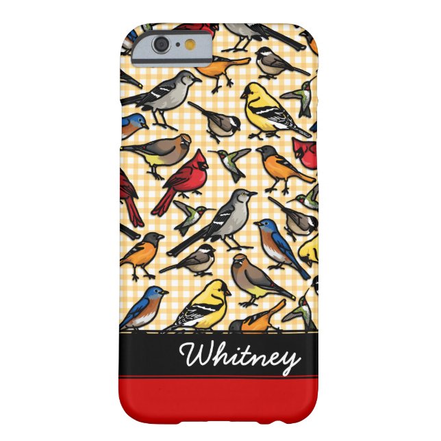 Small Backyard Birds, Add Your Name Case-Mate iPhone Case (Back)