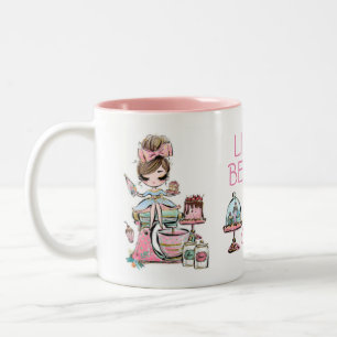 Small bakery business, cupcakes mug, Two-Tone coffee mug