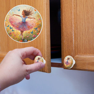 Small Ballerina Ceramic Knob