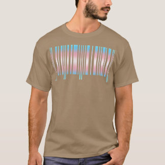 Small Barcode Subtle Trans Pride Flag Transgender T-Shirt