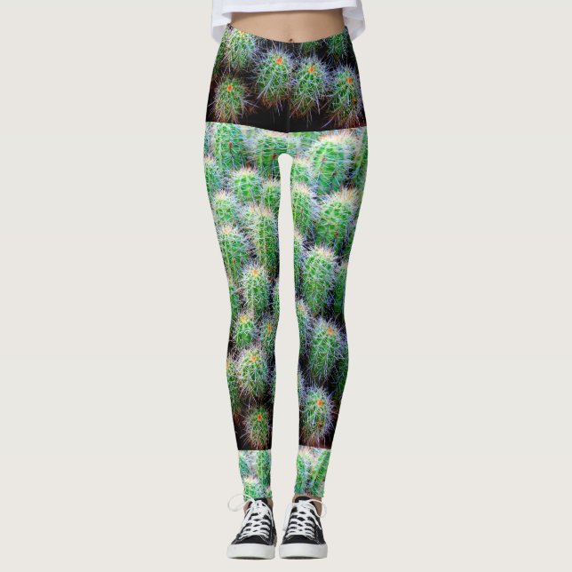 small barrel cactus green leggings (Front)