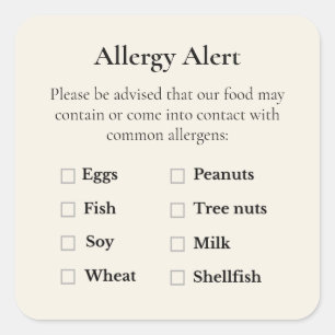 Small Batch Allergy Allert Simple Label