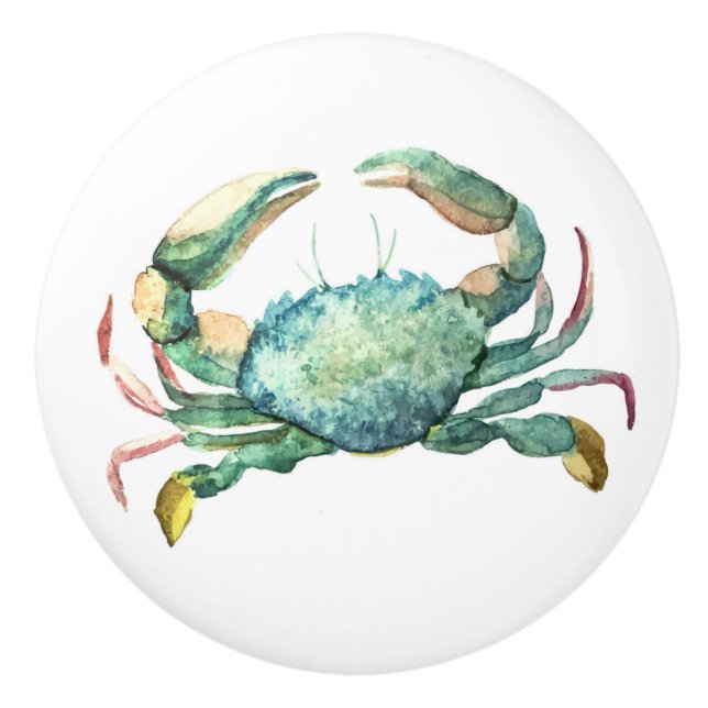 Small Beach Crab Ceramic Knobs (Front)