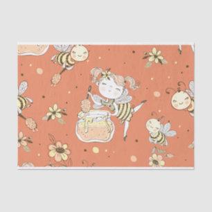 Small Bee Drawing Tissue Paper