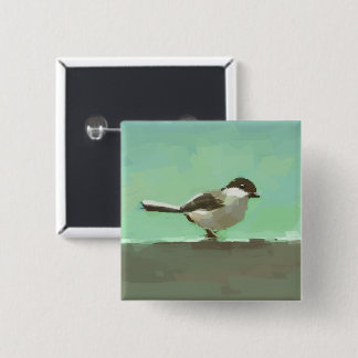 Small Bird Art 15 Cm Square Badge