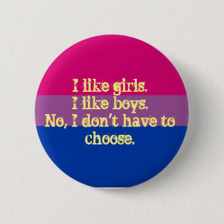 small bisexual flag pride badge/pin 6 cm round badge