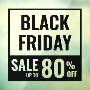 Small Black Friday Retail Store Sale Window Cling