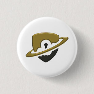 Small Blackwood Button - Gold & Black