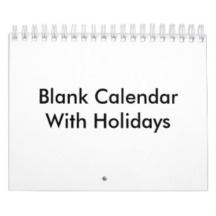 Small Blank Calendar With Holidays