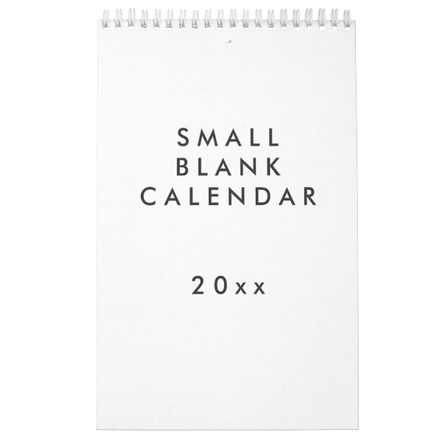 Small Blank Calendar - You Can Personalise It (Cover)