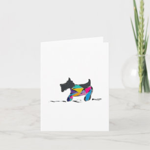 Small Blank Greeting Card with Schnauzer