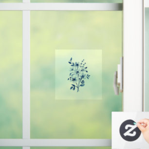 Small Blue Flower Window Cling