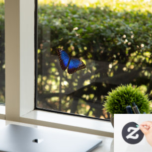 Small Blue Morpho Butterfly Window Cling