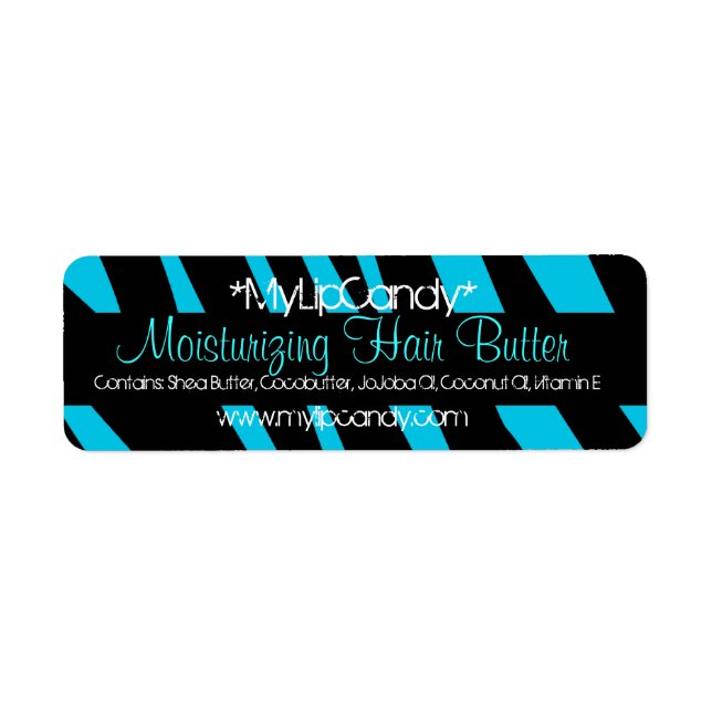 Small Blue Zebra Product Label (Front)