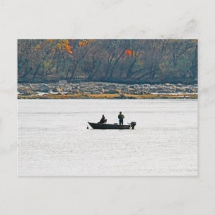 Small Boat Fishing Postcard