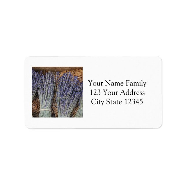 Small bouquets of lavender label (Front)