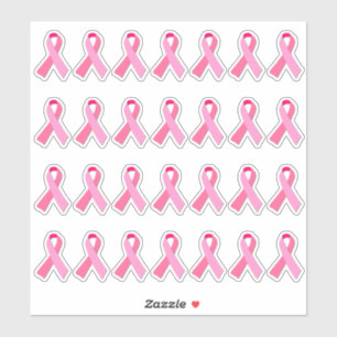 Small Breast Cancer Awareness Pink Ribbon X 28