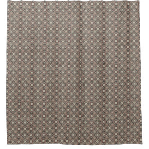 small brown pattern shower curtain