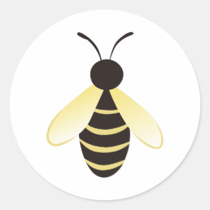 Small Bumble Bee Classic Round Sticker