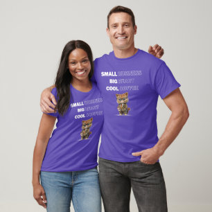 Small Business Big Heart Cool Coffee Funny Cat T-Shirt