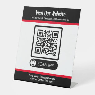Small Business Black Create QR Code Website Sign