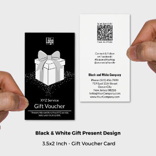 Small Business Black & White Gift Voucher Card