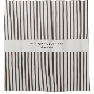 Small Business Brown Striped Modern  Shower Curtain