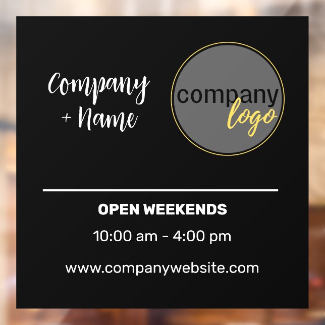 SMALL BUSINESS DECAL TRADING HOURS LOGO BRANDING  (Sheet 2)