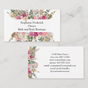 Small Business Floral Botanical Feminine Card