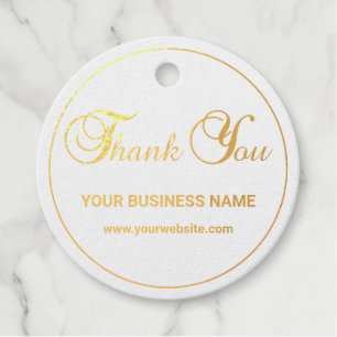 Small Business Gold Foil THANK YOU   add LOGO Favour Tags