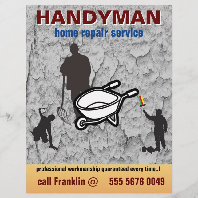 Small Business Home Repair Handyman Service Flyer (Front)