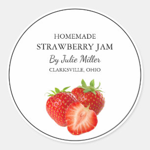 Small Business Homemade Strawberry Jam Label