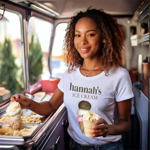 Small Business Ice Cream Shop Custom T-Shirt