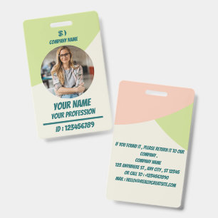 Small Business Logo Custom Round Badge ID Badge